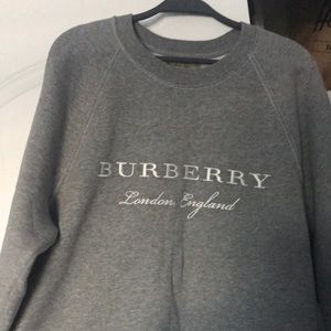 Grey Burberry sweatshirt, crew neck